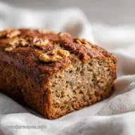 3 Ingredient Banana Bread with Walnuts: Fluffy