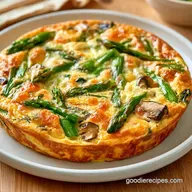 Quick Asparagus Mushroom Frittata