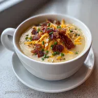 Crock Pot Baked Potato Soup: Silky & Savory