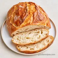 No Knead Crusty White Bread: Crispy