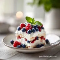 Patriotic 4th of July Dessert Idea with Mixed Berries: 12h Chilled