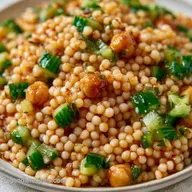 Pearl Couscous Salad with Chickpeas