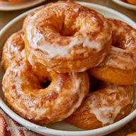 Baked Pumpkin Donuts with Cream Cheese Glaze