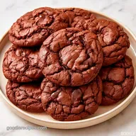 Rich Dark Chocolate Cookies with Cocoa Powder