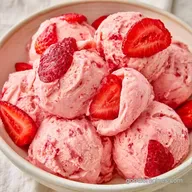 Strawberry Ice Cream for 4 Servings