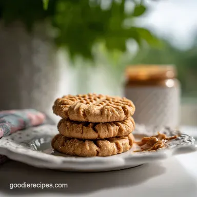 3 Ingredient Peanut Butter Cookie Without Eggs in 20 Minutes Recipe Card