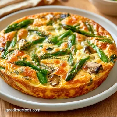 Asparagus Mushroom Frittata in 25 Minutes