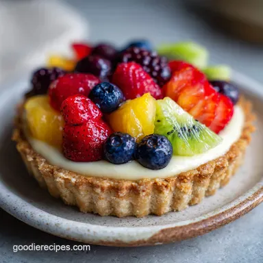 Fruit Tart Recipe With Custard for 10 Servings Recipe Card