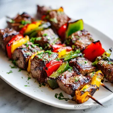 Steak Kabobs with Balsamic Marinade for 6