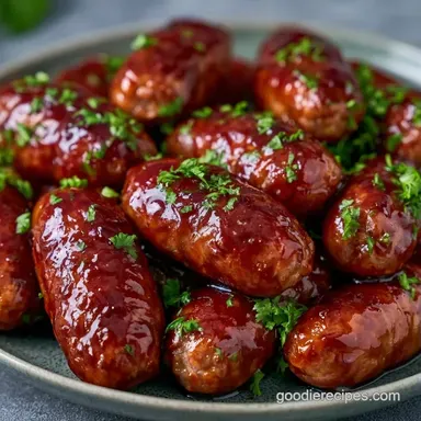 Slow-Cooked Bourbon BBQ Lil Smokies Recipe Card