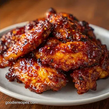 Crispy Bourbon Glazed Chicken Wings