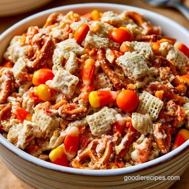 Candy Corn Chex Mix in 25 Minutes Recipe Card