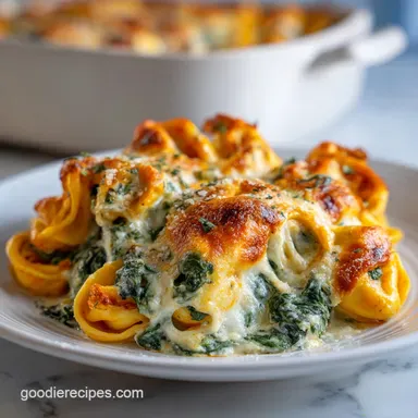 Cheesy Tortellini Spinach Bake in 30 Minutes Recipe Card