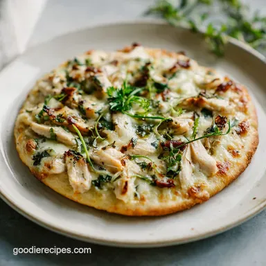 Chicken Alfredo Pizza: Creamy Recipe in 30 Minutes Recipe Card