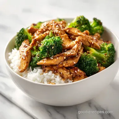 Chicken and Broccoli Stir Fry in 20 Minutes Recipe Card