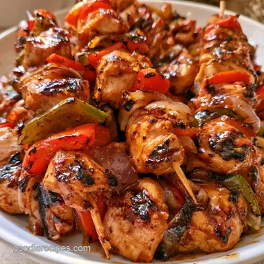 Chicken Vegetable Skewers for 4 Servings