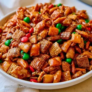 Christmas Chex Mix in 15 Minutes Recipe Card