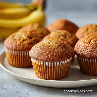 One Bowl Cinnamon Banana Muffins Recipe Card