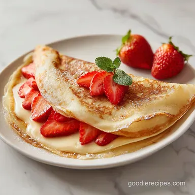 Classic Crepes: A Silky French Crepe Recipe for 11 Servings Recipe Card