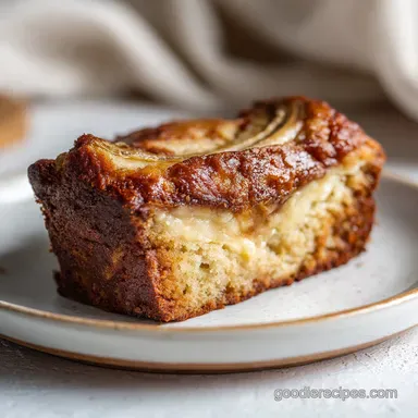 Cream Cheese Filled Banana Bread for 8 Servings Recipe Card