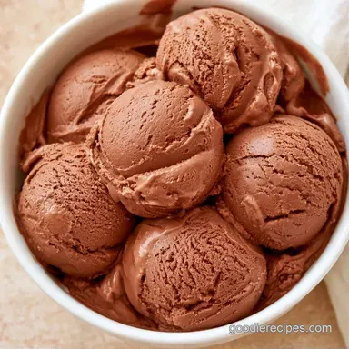 Chocolate Ice Cream with Cocoa Powder Recipe Card