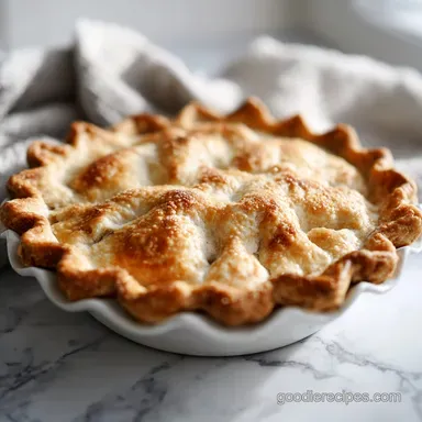 Easy Pie Crust Recipe with Butter for 16 Servings Recipe Card