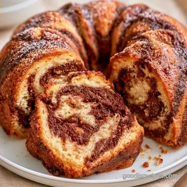Easy Marble Bundt Cake with Sour Cream