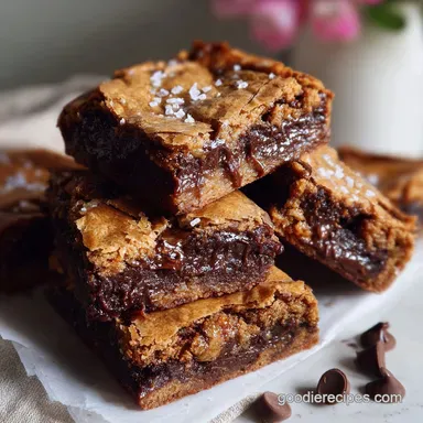 Fudgy Blondie Recipe with Dark Brown Sugar Recipe Card