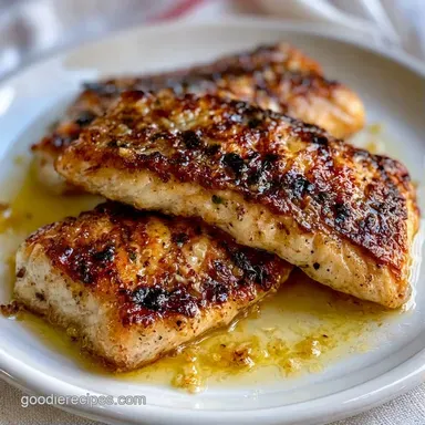 Crispy Garlic Herb Grilled Sea Bass Recipe Card