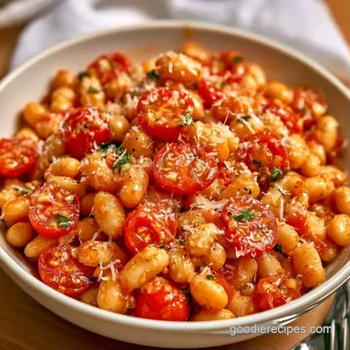 Garlic Parmesan White Beans in 20 Minutes Recipe Card