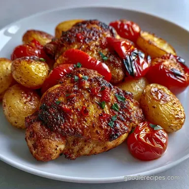 Greek Sheet Pan Chicken for 4 Servings Recipe Card