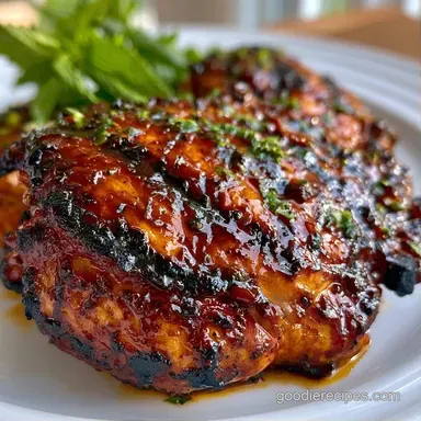 Grilled Balsamic Chicken for 4 Servings Recipe Card