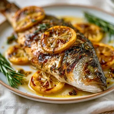 Grilled Whole Sea Bass for 4 Servings Recipe Card