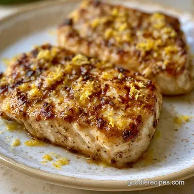 Healthy Lemon Grilled Fish for 4 Servings Recipe Card