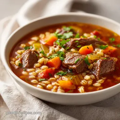 Beef Barley Soup Recipe for 8 Servings