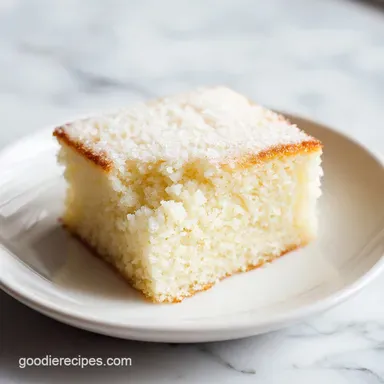 Irresistible Heavenly White Snack Cake with Almond Extract Recipe Card
