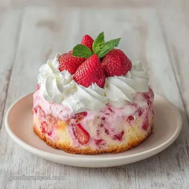 Homemade Strawberry Poke Cake: Creamy