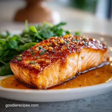 Honey Garlic Glazed Salmon Pan-Seared in 15 Minutes Recipe Card