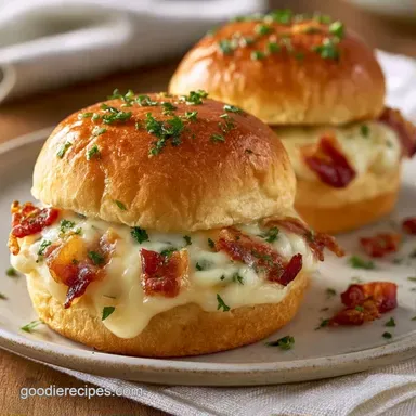Hot Brown Sliders with Mornay Sauce Recipe Card
