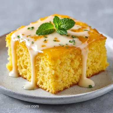 Instant Yellow Poke Cake for 12 Servings Recipe Card