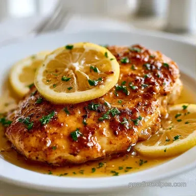 Pan-Seared Lemon Garlic Chicken Breast Recipe Card