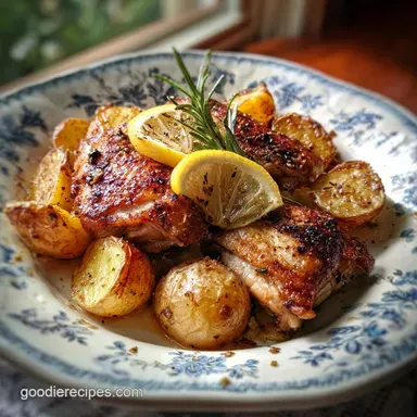 Lemon Herb Chicken and Potatoes: One-Pan Garlic Bake