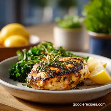 Lemon Herb Grilled Chicken for 4 Servings Recipe Card
