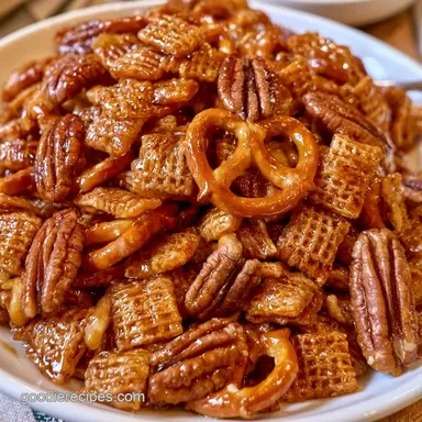 Maple Chex Mix with Pecans Recipe Card