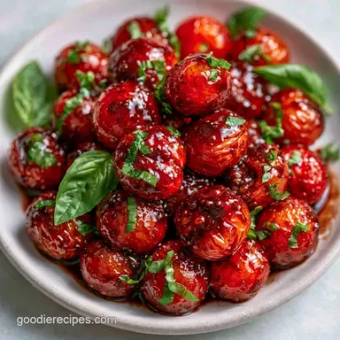Marinated Cherry Tomatoes in 10 Minutes Recipe Card