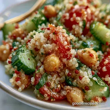 Mediterranean Quinoa Salad with Chickpeas Recipe Card