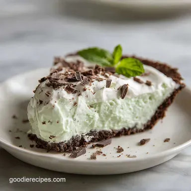 Grasshopper Pie Recipe with Marshmallow Mousse Recipe Card