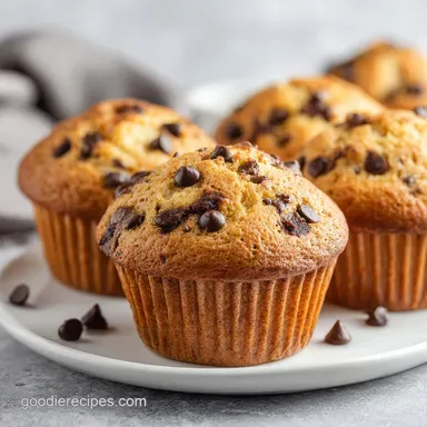 Chocolate Chip Muffins with Velvety Crumb