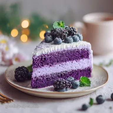 Purple Velvet Cake: Moist and Silky Dessert in 55 Minutes Recipe Card
