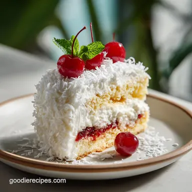 Southern Coconut Cake with Coconut Milk for 12 Servings